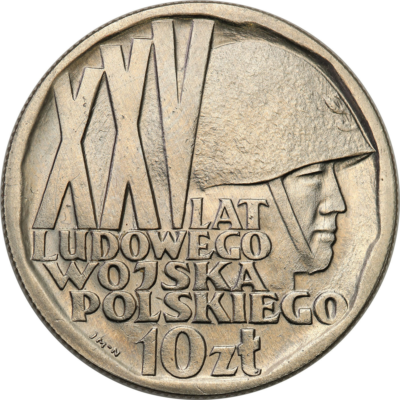 PRL. PRÓBA Nikiel 10 złotych 1968 Wojsko Ludowe